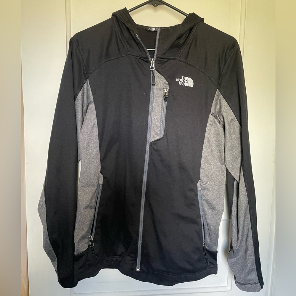 The North Face Small Black and Gray Windwall Hoodie Jacket